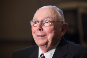 Charlie,munger,,vice,president,of,berkshire,hathaway,is,interviewed,after