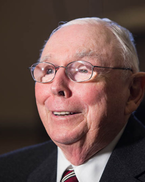 Charlie,munger,,vice,president,of,berkshire,hathaway,is,interviewed,after